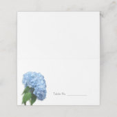 Blue Flower Gevouwen Tafelnummer Escort Kaarten Plaatskaartje (Buitenkant ongevouwen)