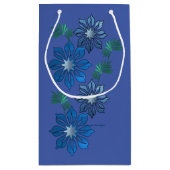 Blue Flower Gift-tas Klein Cadeauzakje (Achterkant)