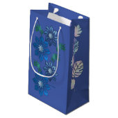 Blue Flower Gift-tas Klein Cadeauzakje (Achterkant Gekanteld)