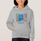 Blue Flower Girls Hoodie (Voorkant)