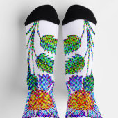 Blue Flower Halftone Fine Art Sokken (Top)