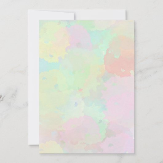 Blue Flower Ladies Fellowship Brunch Uitnodiging (Achterkant)