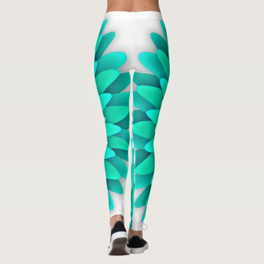 Blue Flower Leggings (Achterkant)