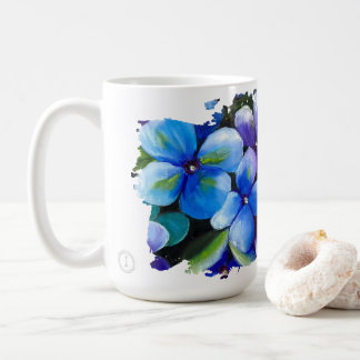 Blue flower Let your dream blossom mug Koffiemok