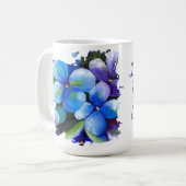 Blue flower Let your dream blossom mug Koffiemok (Voorkant links)