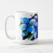 Blue flower Let your dream blossom mug Koffiemok (Links)