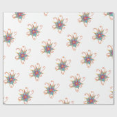 Blue Flower Mandala Cadeaupapier (Vlak)