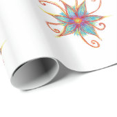 Blue Flower Mandala Cadeaupapier (Rol Hoek)