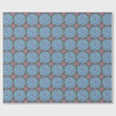 Blue Flower Mandala Cadeaupapier (Vlak)