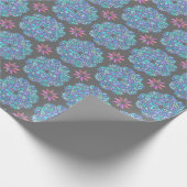 Blue Flower Mandala Cadeaupapier (Hoek)