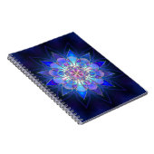 Blue Flower Mandala Fractal Notitieboek (Rechterzijde)