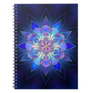 Blue Flower Mandala Fractal Notitieboek