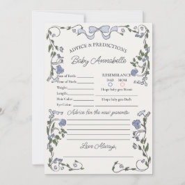 Blue Flower Market Fresh Floral Advies voor Baby Kaart