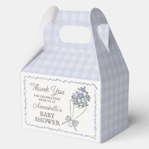 Blue Flower Market Fresh Floral Baby shower Bedankdoosjes