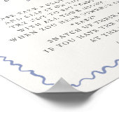 Blue Flower Market Fresh Floral Dont Say Baby Game Poster (Hoek)