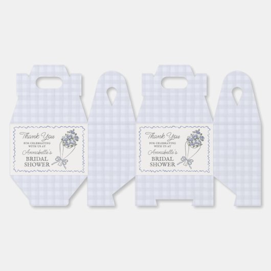 Blue Flower Market Fresh Floral Vrijgezellenfeest Bedankdoosjes (Ongevouwen)