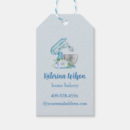 Blue Flower Mixer Logo Merk Cadeaulabel