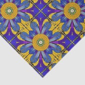 Blue Flower Mosaic Tegels - Historische themaversc Tissuepapier (Detail)