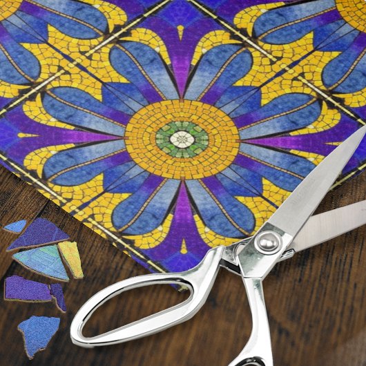 Blue Flower Mosaic Tegels - Historische themaversc Tissuepapier