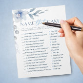 Blue Flower Naam The Cake Vrijgezellenfeest Game P Notitieblok