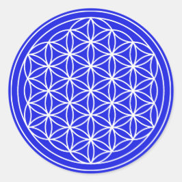 Blue Flower of Life Sticker