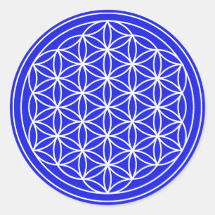 Blue Flower of Life Sticker