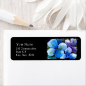 Blue Flower Painting Return Address Labels (Insitu)