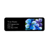 Blue Flower Painting Return Address Labels (Voorkant)