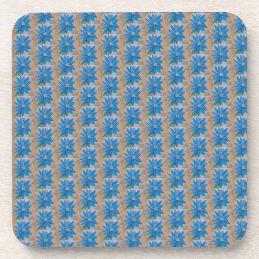 Blue Flower Plastic Onderzetter (Voorkant)