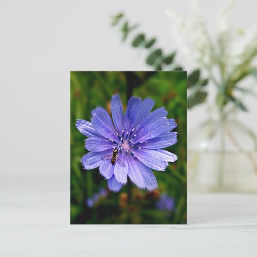 Blue Flower-postkaart Briefkaart (Staand voorkant)