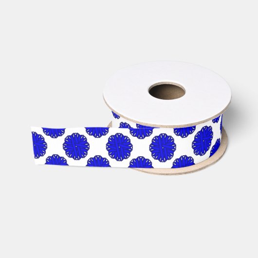 Blue Flower Ribbon van Kenneth Yoncich Grosgrain Lint (Spoel)