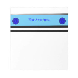 Blue Flower Ribbon van Kenneth Yoncich Notitieblok