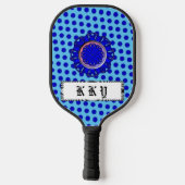 Blue Flower Ribbon van Kenneth Yoncich Pickleball Paddle (Achterkant)