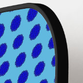 Blue Flower Ribbon van Kenneth Yoncich Pickleball Paddle (Links Detail)