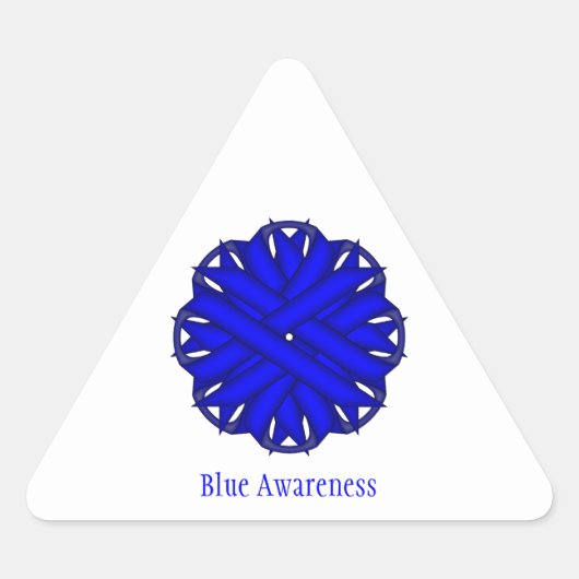 Blue Flower Ribbon van Kenneth Yoncich Sticker (Voorkant)