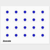 Blue Flower Ribbon van Kenneth Yoncich Sticker (Vel)
