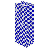Blue Flower Ribbon van Kenneth Yoncich Wijn Cadeautas (Achterkant Gekanteld)