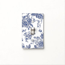 Blue Flower Single Toggle Light Switch Hoesje