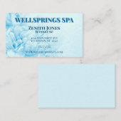 Blue Flower Spa Massage Visitekaartje (Voorkant / Achterkant)