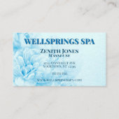 Blue Flower Spa Massage Visitekaartje (Voorkant)