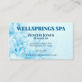 Blue Flower Spa Massage Visitekaartje