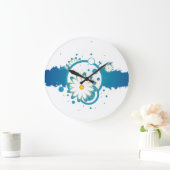 Blue Flower Splash Wall klok (Huis)