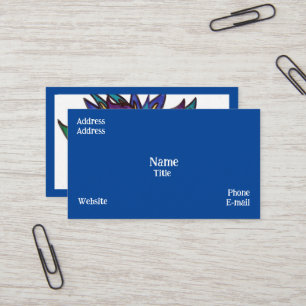 Blue Flower Standard, 3,5 inch x 2,0 inch Visiteka Visitekaartje