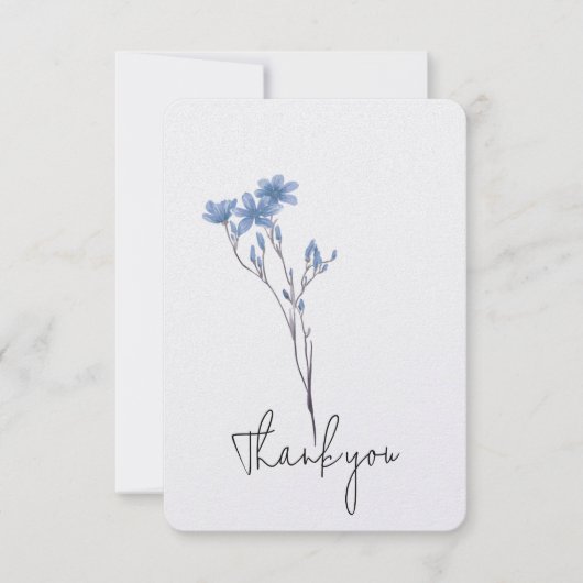 Blue Flower Stem bedankt (Voorkant)