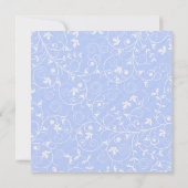 Blue Flower Swirl Vrijgezellenfeest Uitnodigen Kaart (Achterkant)