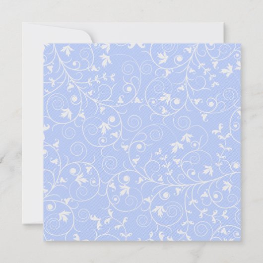 Blue Flower Swirl Vrijgezellenfeest Uitnodigen Kaart (Achterkant)