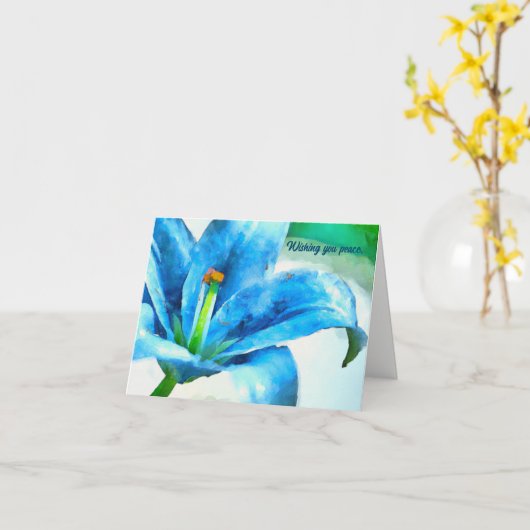 Blue Flower Sympathcard Kaart (Gele Bloem)
