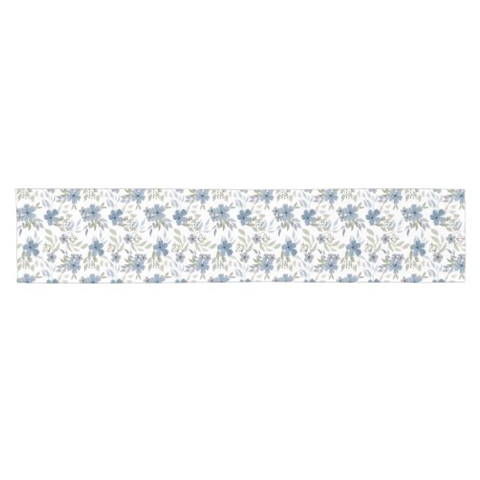 Blue Flower Table Runner Korte Tafelloper (Horizontaal)