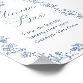 Blue Flower  Victoriaans Grace Mimosa Bar Sign Poster (Hoek)