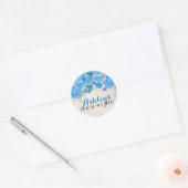 Blue Flower Vrijgezellenfeest Sticker (Envelop)